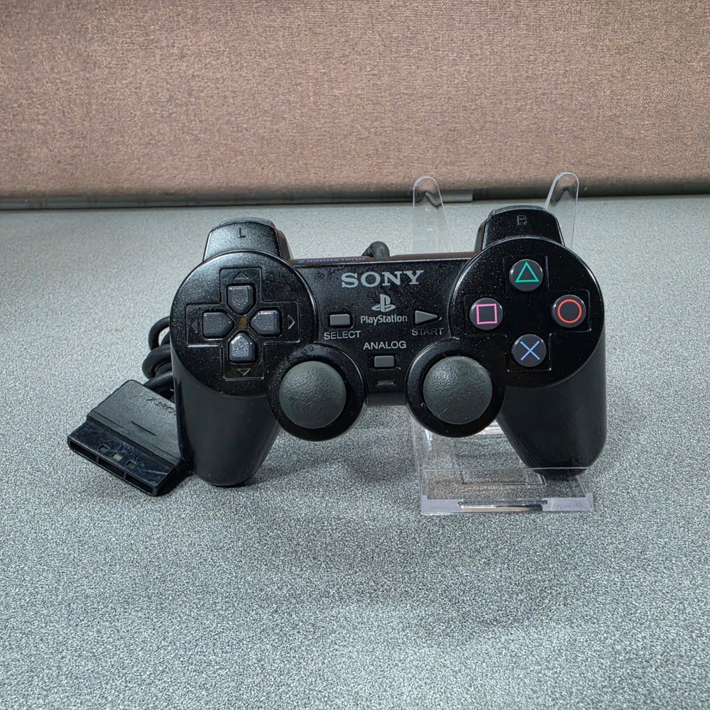 Sony DualShock 2 Controller PS2 Black Good Wired SCPH-10010 Analog